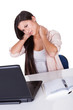 Woman with a stiff neck