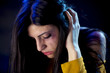 Foto: Eye of beautiful woman with brooses and wound Eye of beautiful woman with brooses and wound