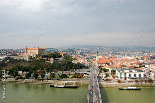 Photo: View of Bratislava from the river Danube View of Bratislava from the river Danube