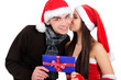 Isolated Christmas Couple