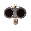 Big gun aimed at you. Close up with shallow DOF.
