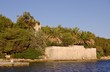 The remains of the castle of Ilovik in Croatia