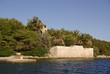 The remains of the castle of Ilovik in Croatia