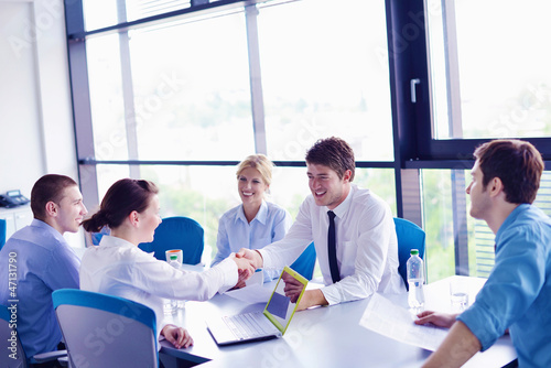 Photo: business people in a meeting at office business people in a meeting at office