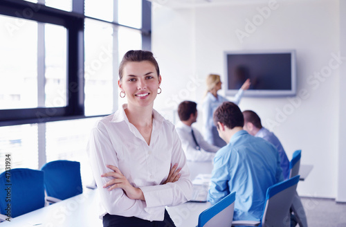 Photo: business people in a meeting at office business people in a meeting at office