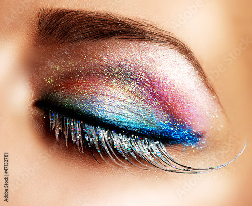 Photo: Beautiful Eyes Holiday Make-up. False Lashes Beautiful Eyes Holiday Make-up. False Lashes