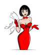 business lady in red