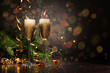 Glasses of champagne at new year party