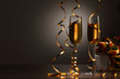Glasses of champagne at new year party