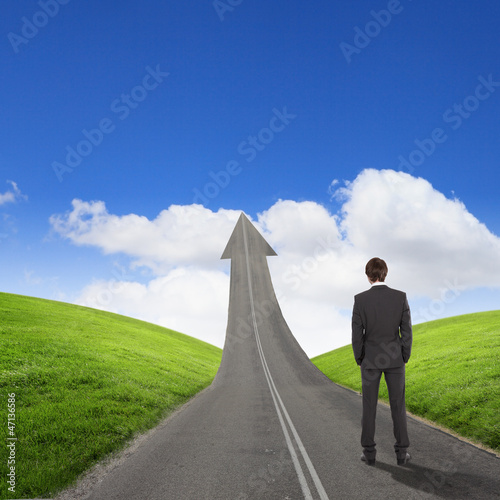 Photo: Concept of the road to success Concept of the road to success