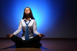 Business woman meditating