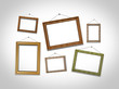 picture frames on wall 