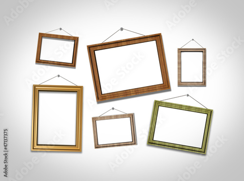 Illustration: picture frames on wall picture frames on wall