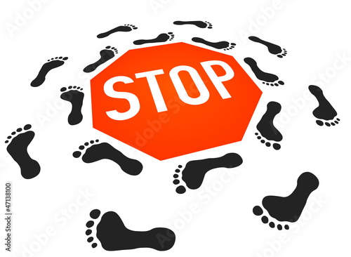 Illustration: ...sich im Kreis drehen - STOP ...sich im Kreis drehen - STOP