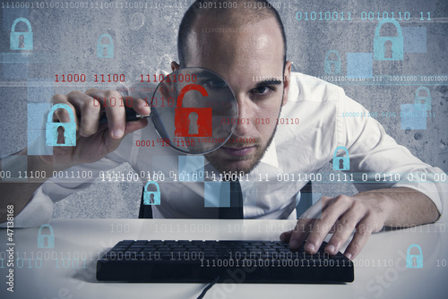 Photo: Virus and hacking concept Virus and hacking concept
