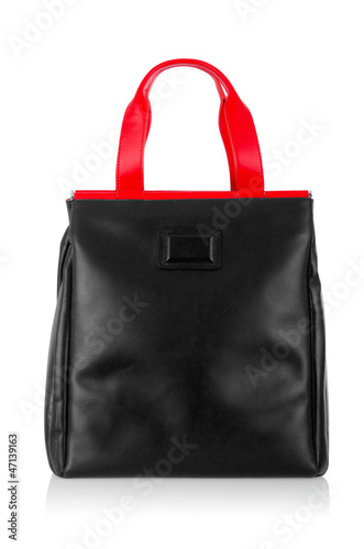 Photo: Elegant woman bag isolated on white Elegant woman bag isolated on white