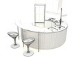 Graphic sketch an kitchen