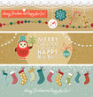 Vector: Set of Christmas and New Year's horizontal banners Set of Christmas and New Year's horizontal banners