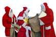 Weihnachtsmänner auf weißen Hintergrund