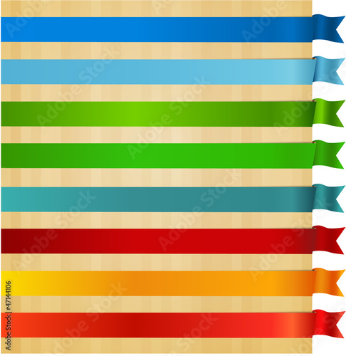 Vector: Set of colorful ribbons Set of colorful ribbons