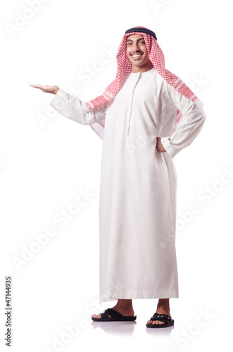 Photo: Arab man isolated on the white Arab man isolated on the white