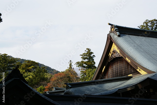 Photo: 日本建築と自然の調和 日本建築と自然の調和