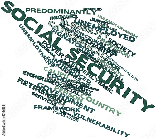 Illustration: Word cloud for Social security Word cloud for Social security