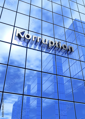 Illustration: Blaue Fassade - Korruption 2 Blaue Fassade - Korruption 2