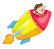 rocket isolated on white background vector