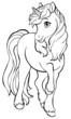 Vector: Einhorn Pony (Outline) Einhorn Pony (Outline)