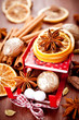 Star anise, cinnamon, cardamom. Christmas spices.