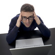 stressed worker computer