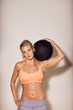 Sport Woman with a Gym Ball