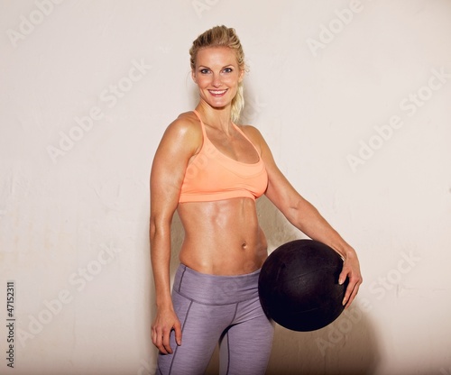 Photo: Pilates Instructor with Fitness Ball Pilates Instructor with Fitness Ball