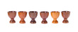 Set of 6 different egg cups