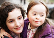 Little girl with sister