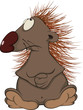 Vector: Small hedgehog. Cartoon Small hedgehog. Cartoon