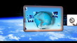 Animated of businesspeople global business and dna technology