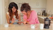 Women using tablet pc