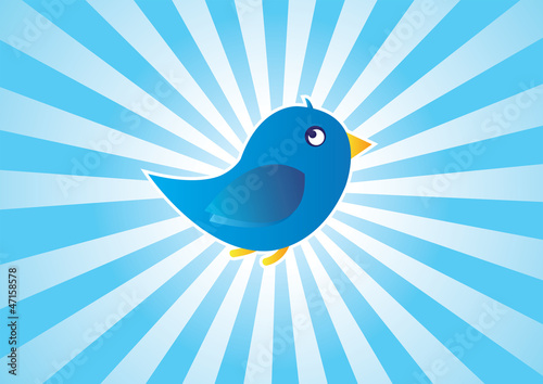 Vector: Blue Bird - Tweet Background Blue Bird - Tweet Background
