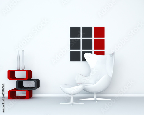 Illustration: Design Chair in a modern room | Design Interior Architecture Design Chair in a modern room | Design Interior Architecture