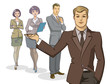 Vector: Businessman group standing Businessman group standing