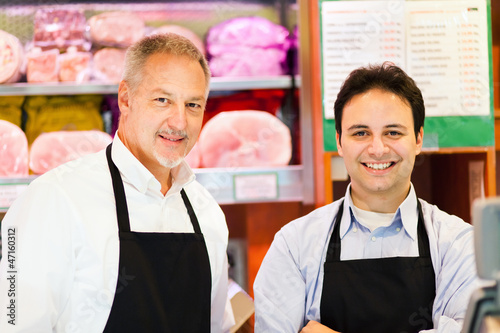 Photo: Butchers at shop Butchers at shop
