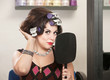Lady Feeling New Hairdo
