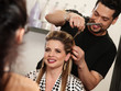 Photo: Happy Woman Getting Haircut Happy Woman Getting Haircut