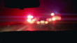 Driving through accident place in the night