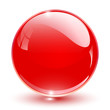 3D crystal sphere red