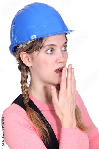 Photo: Shocked woman looking away Shocked woman looking away