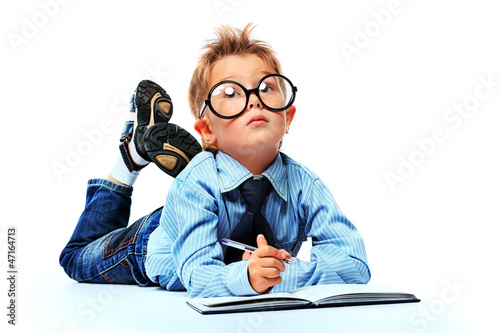 Photo: thinking boy thinking boy