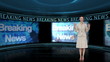 Reporter telling the breaking news on tv